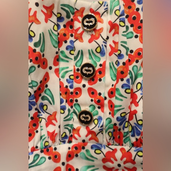 Caroline Constas Maria Off-Shoulder Multi Print Mini Dress - Picture 6 of 6